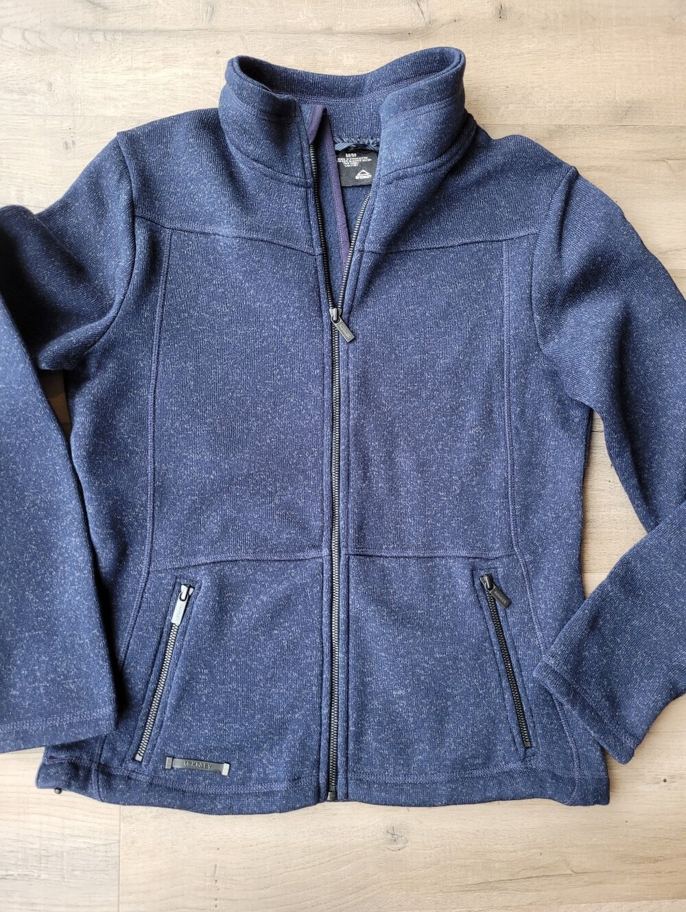 McKINLEY Rubin II Full-Zip Knit Fleece Jacket - Navy Blue - Womens Size M